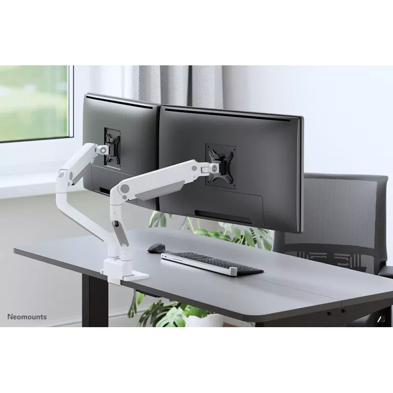 Neomounts DS70S-950WH2 monitora stiprinājums 17-35 collām - gāzes atspere - Topfix - 180° atdura