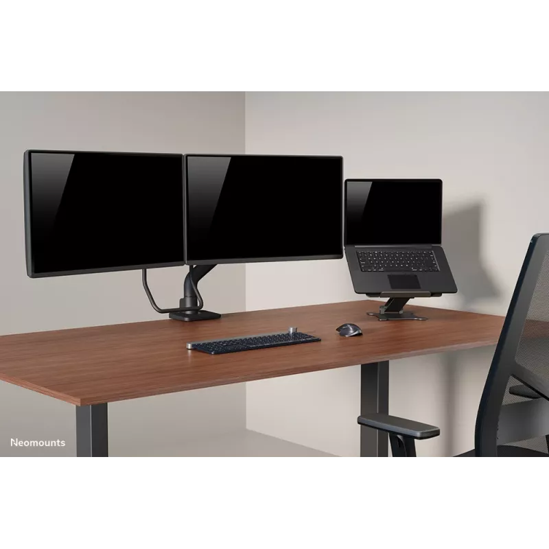 Neomounts DS75S-950BL2 monitora statīvs 17-32 collas - gāzes atspere - Topfix - 180° aptura