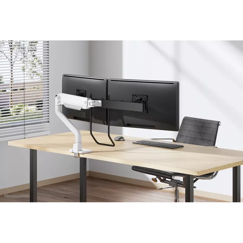 Neomounts DS75S-950WH2 monitora statnis 17-32 collas - gāzes atspere - augšējā stiprinājums - 180° apturēšana