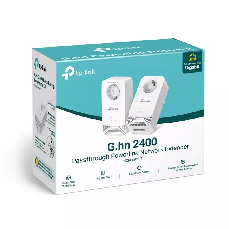 TP-Link PG2400P KIT PowerLine tīkla adapteris 1428 Mbit/s Ethernet LAN Balts 2 gab.