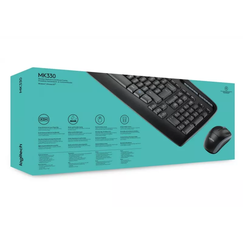 LOGITECH Wireless Combo Mk330 - Qwerty Starptautiskais Nsea