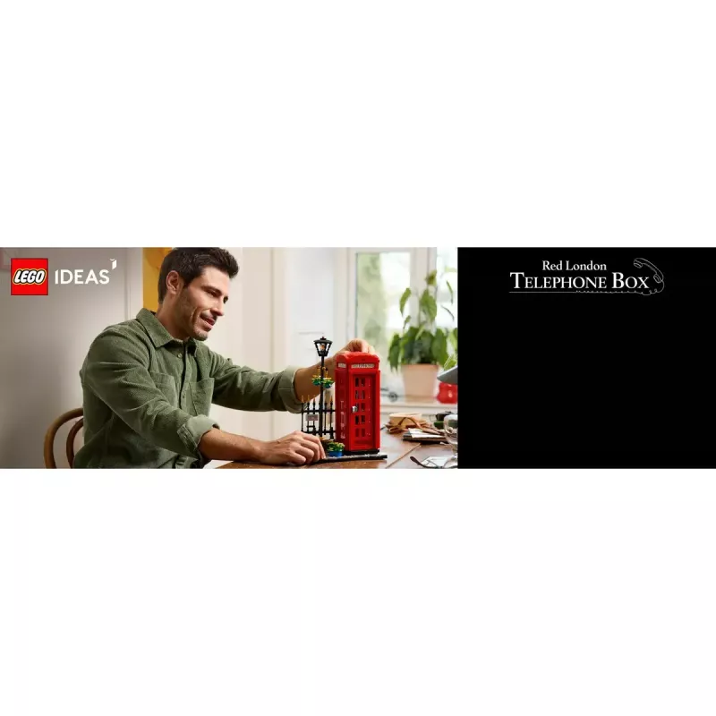 Konstruktors LEGO Red London Telephone Box 21347 – modulārs kolekcionējams komplekts, 1460 detaļas, 18+