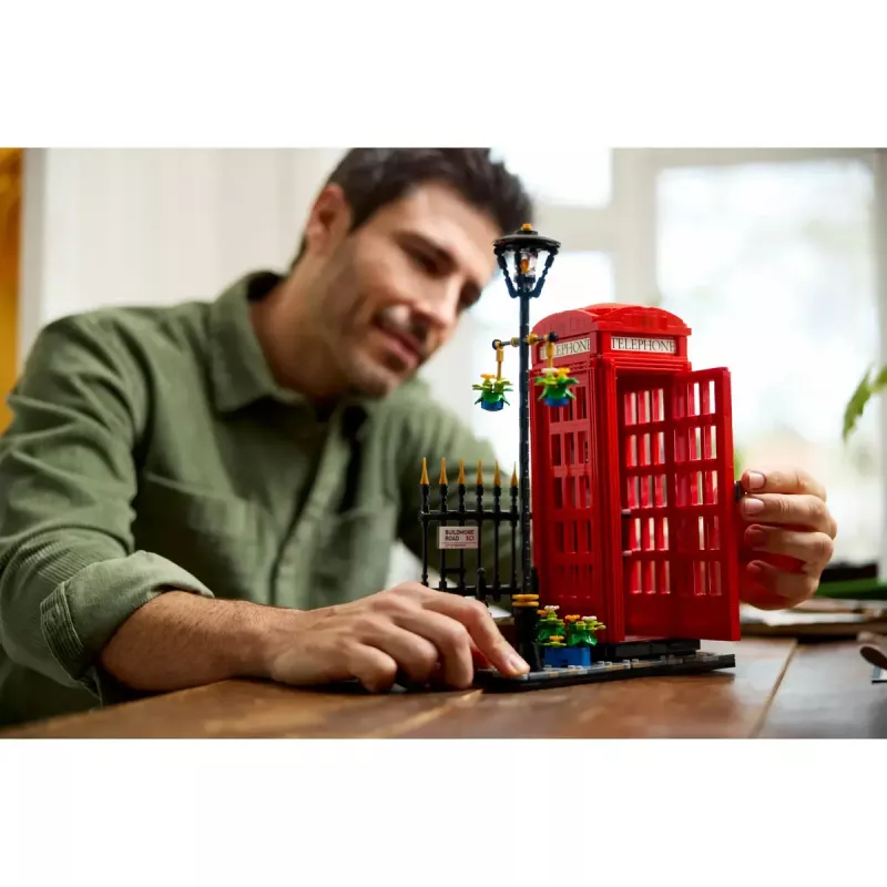 Konstruktors LEGO Red London Telephone Box 21347 – modulārs kolekcionējams komplekts, 1460 detaļas, 18+