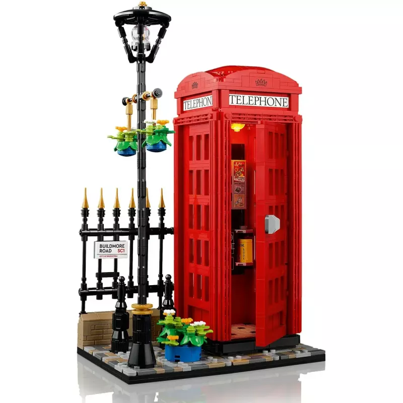 Konstruktors LEGO Red London Telephone Box 21347 – modulārs kolekcionējams komplekts, 1460 detaļas, 18+