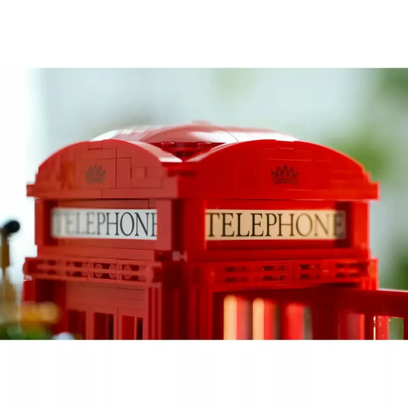 Konstruktors LEGO Red London Telephone Box 21347 – modulārs kolekcionējams komplekts, 1460 detaļas, 18+