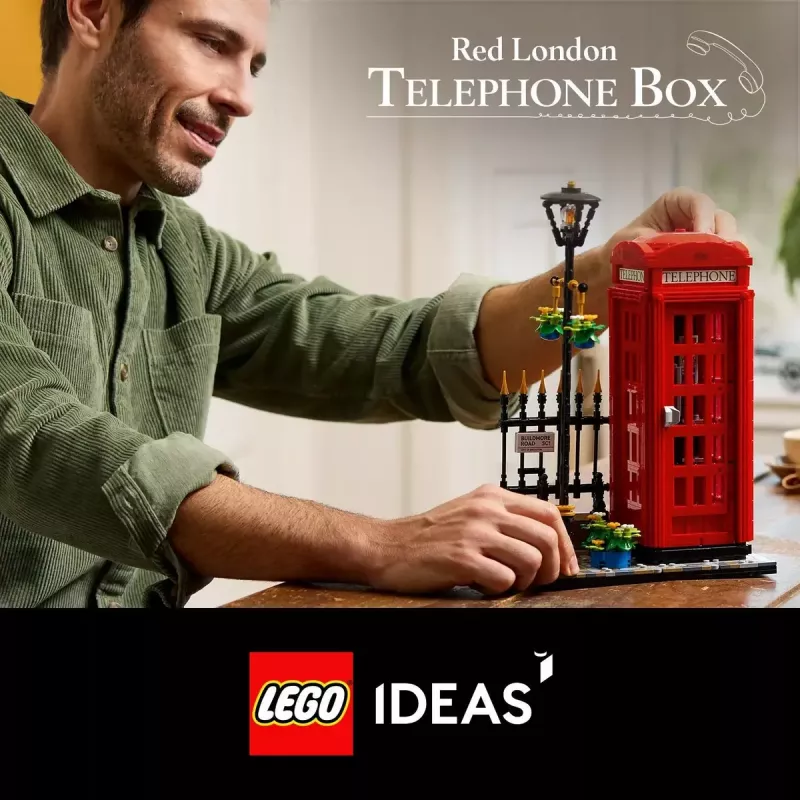 Konstruktors LEGO Red London Telephone Box 21347 – modulārs kolekcionējams komplekts, 1460 detaļas, 18+