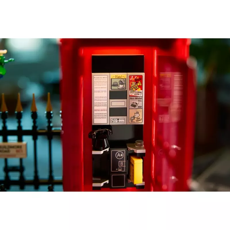 Konstruktors LEGO Red London Telephone Box 21347 – modulārs kolekcionējams komplekts, 1460 detaļas, 18+