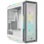 CORSAIR Midi Tower ATX datora korpuss - iCUE 5000T - RGB rūdītais stikls - balts