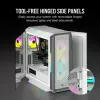 CORSAIR Midi Tower ATX datora korpuss - iCUE 5000T - RGB rūdītais stikls - balts