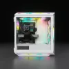 CORSAIR Midi Tower ATX datora korpuss - iCUE 5000T - RGB rūdītais stikls - balts