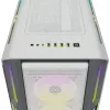 CORSAIR Midi Tower ATX datora korpuss - iCUE 5000T - RGB rūdītais stikls - balts