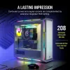 CORSAIR Midi Tower ATX datora korpuss - iCUE 5000T - RGB rūdītais stikls - balts