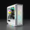 CORSAIR Midi Tower ATX datora korpuss - iCUE 5000T - RGB rūdītais stikls - balts