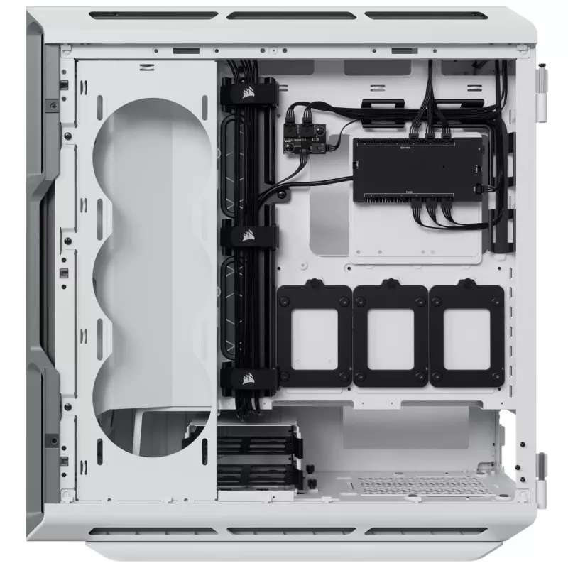 CORSAIR Midi Tower ATX datora korpuss - iCUE 5000T - RGB rūdītais stikls - balts
