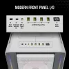 CORSAIR Midi Tower ATX datora korpuss - iCUE 5000T - RGB rūdītais stikls - balts