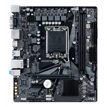 GIGABYTE H610M S2H V2 mātesplate - Atbalsta Intel Core 14. paaudzes CPU, 4+1+1 hibrīdās fāzes digitālo VRM, līdz 5600MHz DDR5, 1xPCIe 3.0 M.2, GbE LAN, USB 3.2 Gen 1