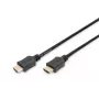 DIGITUS HDMI ātrgaitas savienojuma kabelis, tips A vīr./vīr., 2 m, ar Ethernet, Ultra HD 60p, zelta melns