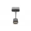 DIGITUS ASSMANN DisplayPort adaptera kabelis, DP - DVI (24+5) M/F, 15cm ar bloķēšanu, DP 1.2 saderīgs, CE melns