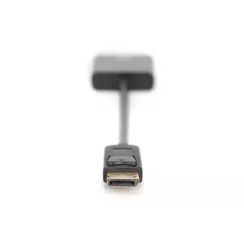 DIGITUS ASSMANN DisplayPort adaptera kabelis, DP - DVI (24+5) M/F, 15cm ar bloķēšanu, DP 1.2 saderīgs, CE melns