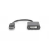DIGITUS ASSMANN DisplayPort adaptera kabelis, DP - DVI (24+5) M/F, 15cm ar bloķēšanu, DP 1.2 saderīgs, CE melns