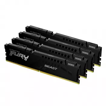 Kingston Technology FURY Beast 128 GB 5200 MT/s DDR5 CL40 DIMM (4 gab. komplekts) melns XMP