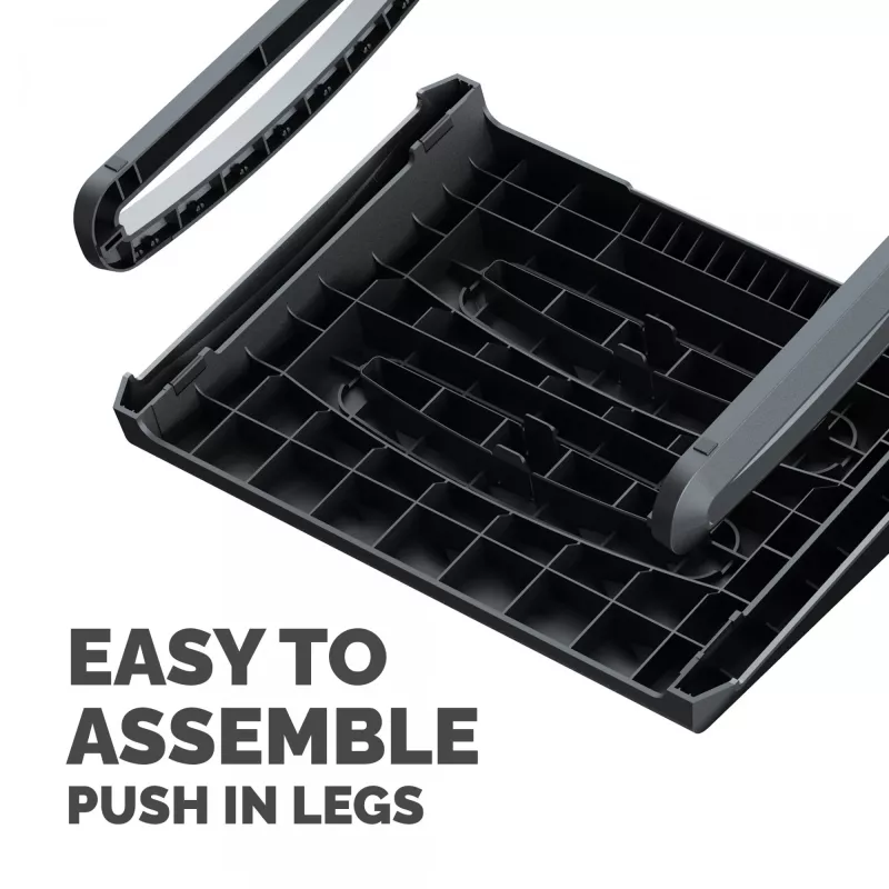 Fellowes kāju balsts zem galda - Breyta ergonomisks kāju balsts ar teksturētu virsmu - kāju balsta krēsls birojam un mājām - melns