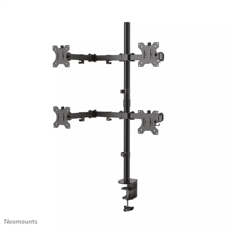 Neomounts FPMA-D550D4Melns Monitora statīvs 13-32 collām, Skava/caurums, 6 kg, 33 cm (13 collas), 81,3 cm (32 collas), 100 x 100 mm, Melns