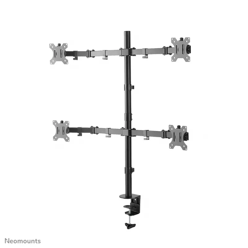 Neomounts FPMA-D550D4Melns Monitora statīvs 13-32 collām, Skava/caurums, 6 kg, 33 cm (13 collas), 81,3 cm (32 collas), 100 x 100 mm, Melns
