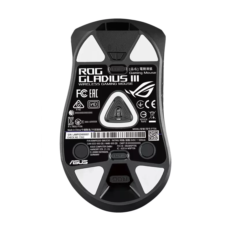 ASUS ROG Gladius III pele Spēlēšanai Labročiem USB Type-A Optiskā 19000 DPI