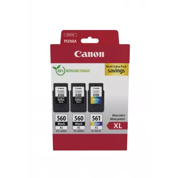 Canon 3712C009 tintes kasetne 3 gab. oriģināla augstas (XL) ražības melna, ciāna, madženta, dzeltena