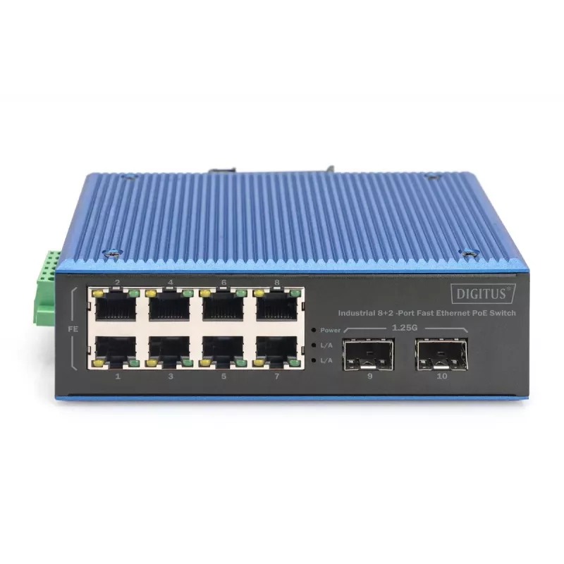 Nepārvaldāms slēdzis DIGITUS DN-651147 8+2 Portu Fast Ethernet PoE 1 Gbit/s