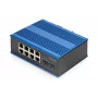 DIGITUS Industrial 8+2 portu Gigabit Ethernet PoE slēdzis 8 porti GE PoE RJ45 2 GE SFP porti