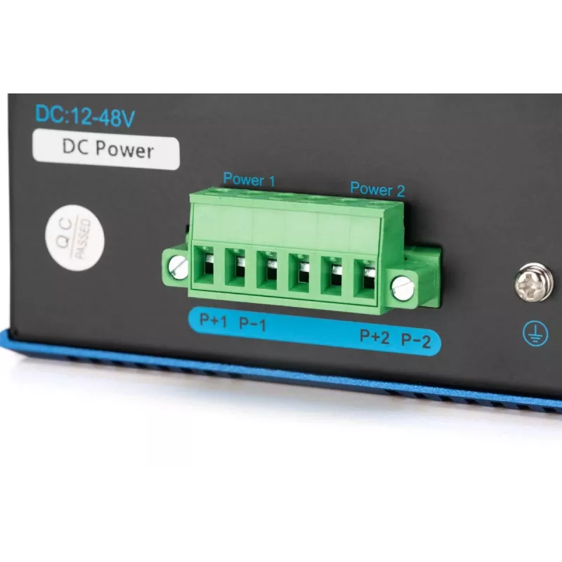 DIGITUS Industrial 8+2 portu Gigabit Ethernet PoE slēdzis 8 porti GE PoE RJ45 2 GE SFP porti