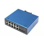 DIGITUS Industrial 8+2-Port Gigabit L2 pārvaldīts Ethernet POE slēdzis 8xGE RJ45 + 2 SFP Port IEEE802.3at (30W)