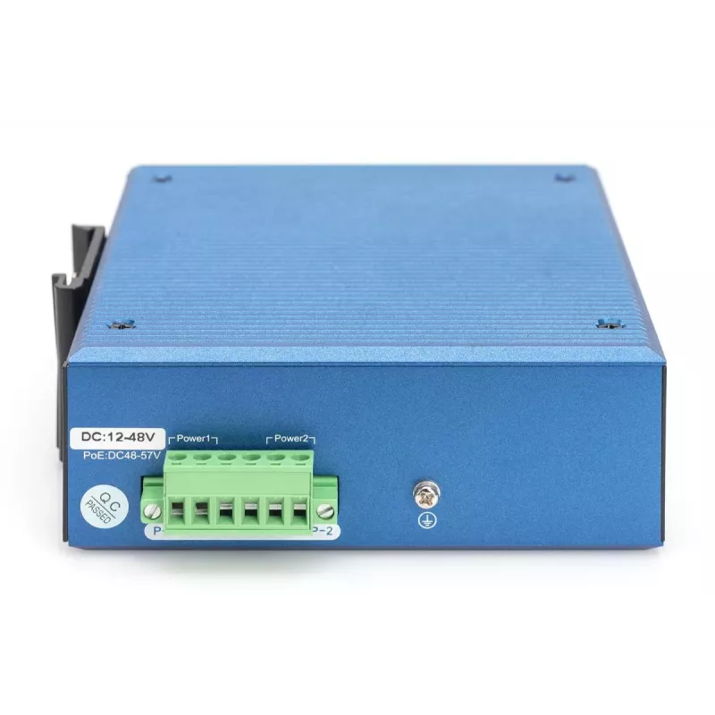 DIGITUS Industrial 8+2-Port Gigabit L2 pārvaldīts Ethernet POE slēdzis 8xGE RJ45 + 2 SFP Port IEEE802.3at (30W)