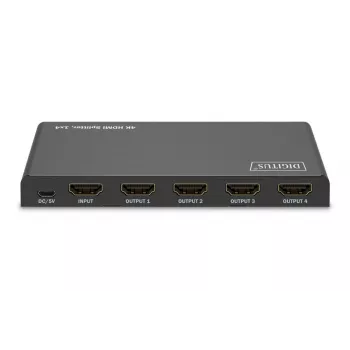 DIGITUS 1x4 HDMI sadalītājs. 4K/60Hz HDCP 2.3. EDID vadība