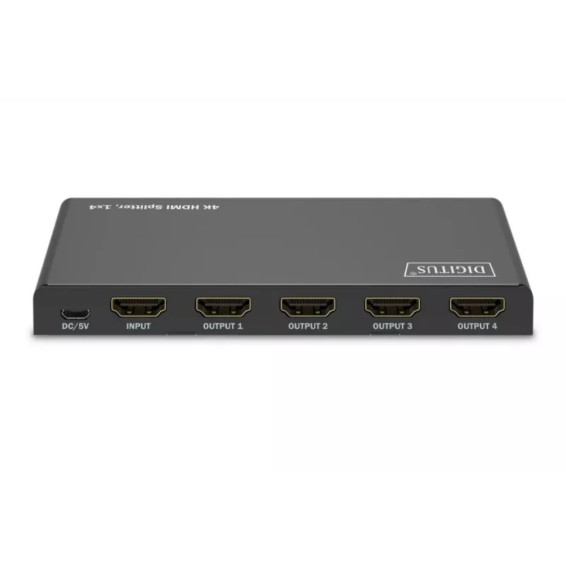 DIGITUS 1x4 HDMI sadalītājs. 4K/60Hz HDCP 2.3. EDID vadība