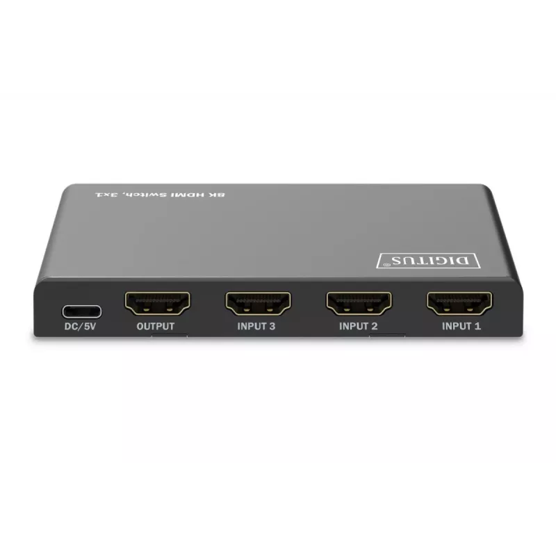 DIGITUS 3x1 HDMI slēdzis. 8K/60Hz (4:4:4). HDR. HDCP 2.3
