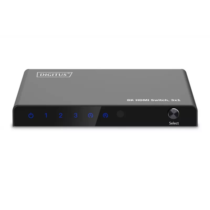 DIGITUS 3x1 HDMI slēdzis. 8K/60Hz (4:4:4). HDR. HDCP 2.3