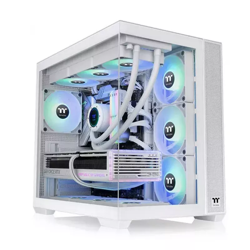 PC korpuss Thermaltake View 380 TG ARGB Snow Midi Tower balts