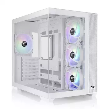 PC korpuss Thermaltake View 380 TG ARGB Snow Midi Tower balts