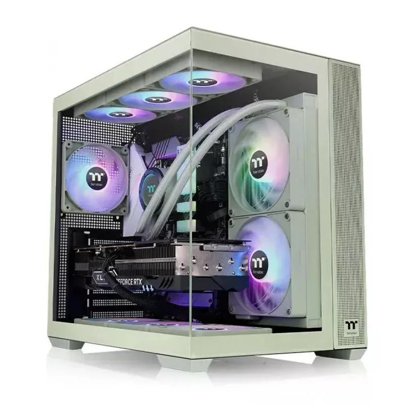 PC Case Thermaltake View 380 TG ARGB Midi Tower zaļa