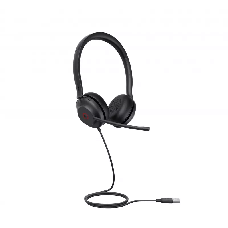 Yealink UH35 Dual Teams USB-A austiņas, vadu, Birojs/Zvanu centrs, 20 - 20000 Hz, 139,5 g, Austiņas, Melns