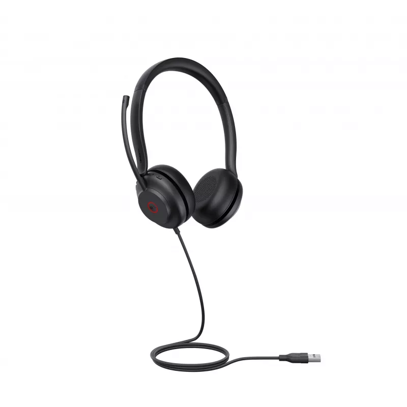 Yealink UH35 Dual Teams USB-A austiņas, vadu, Birojs/Zvanu centrs, 20 - 20000 Hz, 139,5 g, Austiņas, Melns