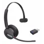 Yealink WH64 Hybrid Mono UC austiņas, bezvadu, galvas lente, birojs/zvanu centrs, Micro-USB, Bluetooth, melns