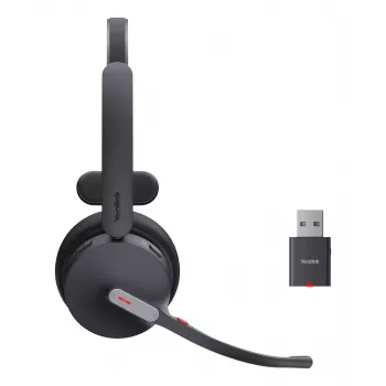 Yealink WH64 Hybrid Mono UC austiņas, bezvadu, galvas lente, birojs/zvanu centrs, Micro-USB, Bluetooth, melns