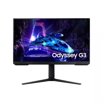 27 collu LCD monitors Samsung S27DG300EU — 27 collu Full HD (1920×1080), VA panelis, 1 ms, 180 Hz, 250 cd/m², HDMI 2.0 un DisplayPort, VESA 100×100, melns