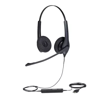 Jabra BIZ 1500 Duo USB, vadu, 20 - 6800 Hz, biroja/zvanu centra, 116 g, austiņas, melns