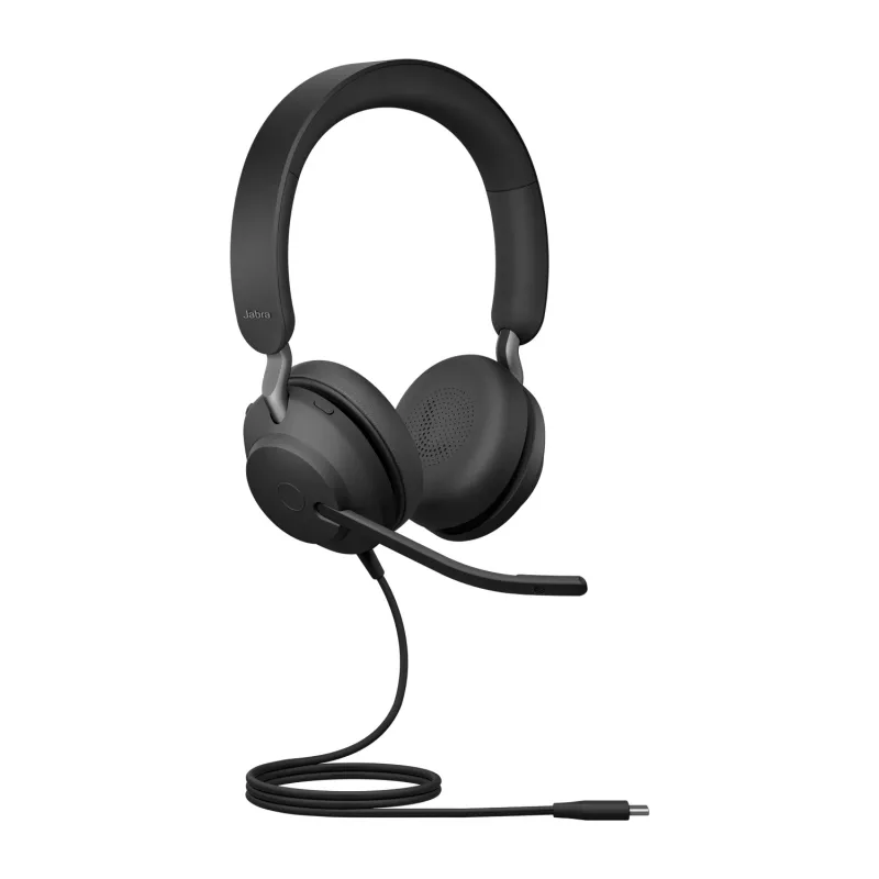 Jabra Evolve2 40 SE USB-C, UC Stereo (ar pagarinātu vadu)