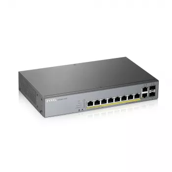 Zyxel GS1350-12HP-EU0101F tīkla komutators pārvaldāms L2 Gigabit Ethernet (10/100/1000) Power over Ethernet (PoE) pelēks